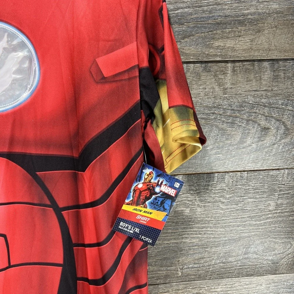 Marvel Iron Man Costume T-shirt Child Size L/XL Fits Up To Size 16 New w/ Tags